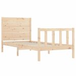 Casa si Gradina - Mobilier - Paturi si accesorii - Paturi - Cadru de pat cu tablie single mic, lemn masiv - Infinity.ro