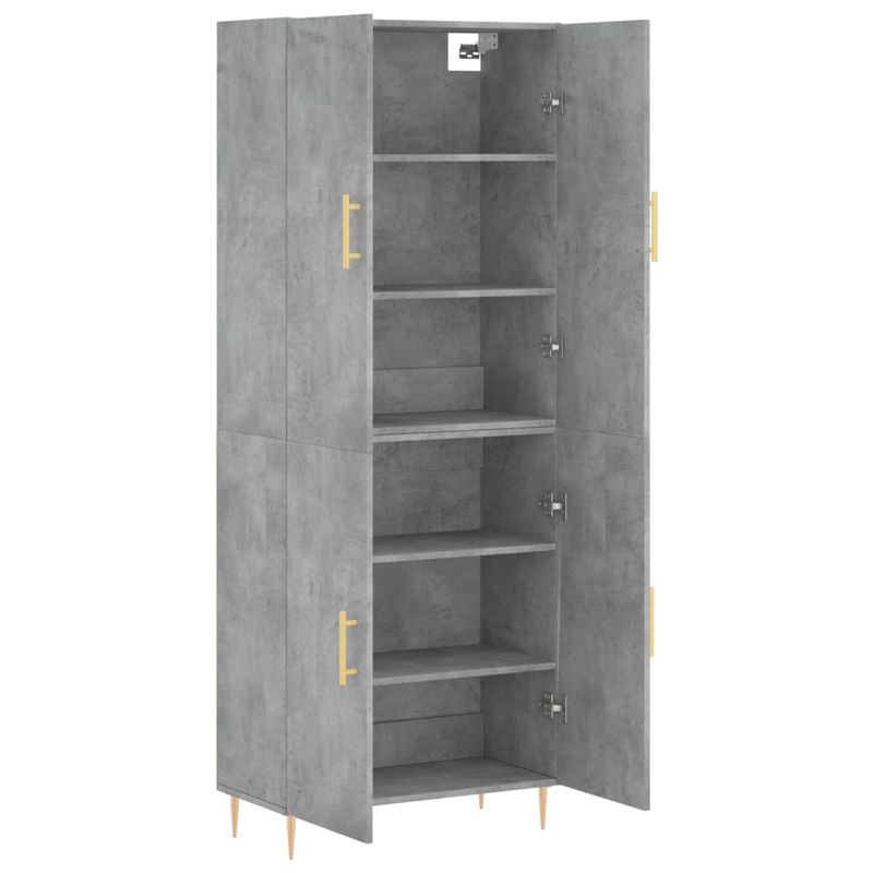 Casa si Gradina - Mobilier - Comode si corpuri - Corpuri bucatarie - Dulap inalt, gri beton, 69,5x34x180, lemn compozit - Infinity.ro