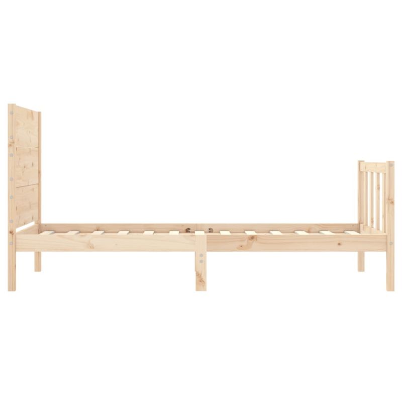 Casa si Gradina - Mobilier - Paturi si accesorii - Paturi - Cadru de pat cu tablie single mic, lemn masiv - Infinity.ro