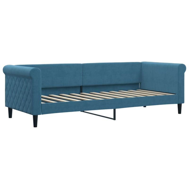 Casa si Gradina - Mobilier - Paturi si accesorii - Paturi - Pat de zi cu extensie si sertare, albastru, 80x200 cm, catifea - Infinity.ro