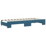 Casa si Gradina - Mobilier - Paturi si accesorii - Paturi - Pat de zi cu extensie si sertare, albastru, 80x200 cm, catifea - Infinity.ro