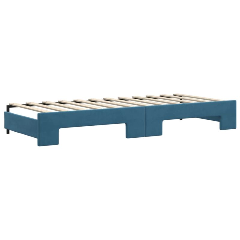 Casa si Gradina - Mobilier - Paturi si accesorii - Paturi - Pat de zi cu extensie si sertare, albastru, 80x200 cm, catifea - Infinity.ro