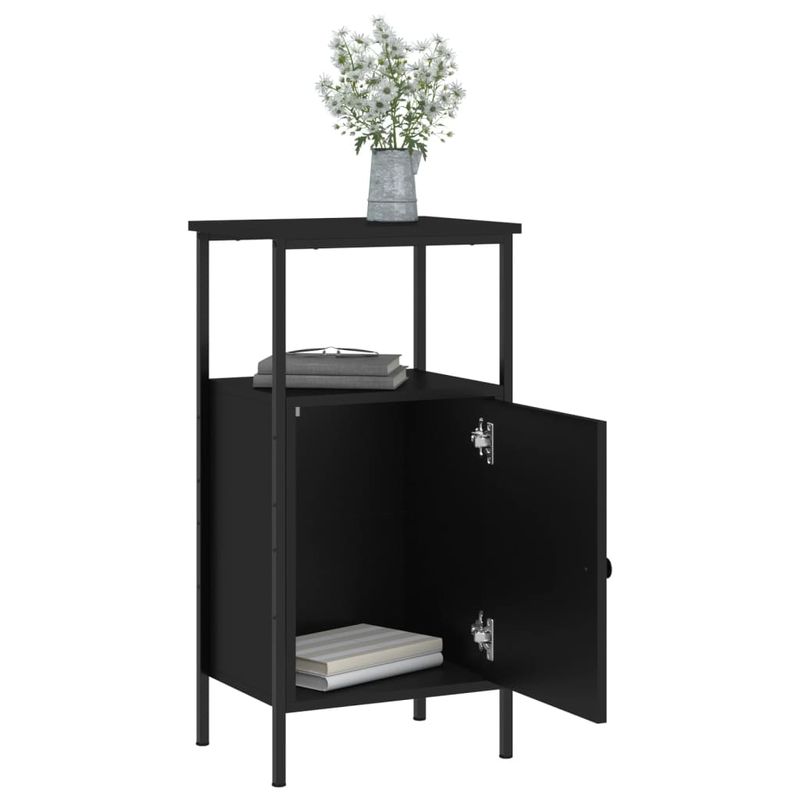 Casa si Gradina - Mobilier - Comode si corpuri - Noptiere - Noptiere, 2 buc., negru, 41x31x80 cm, lemn prelucrat - Infinity.ro