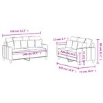 Casa si Gradina - Mobilier - Seturi de mobilier - Seturi living - Set de canapele cu perne, 2 piese, crem, textil - Infinity.ro