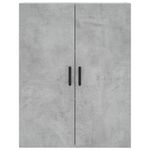 Casa si Gradina - Mobilier - Comode si corpuri - Comode - Dulap cu montaj pe perete, 2 buc, gri beton, 69,5x34x90 cm, model negru rotund - Infinity.ro