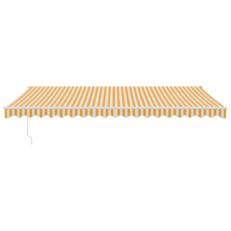 Casa si Gradina - Gradina si terasa - Umbrele si pavilioane - Umbrele - Copertina retractabila automata, galben și alb, 5x3 m - Infinity.ro