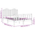 Casa si Gradina - Mobilier - Paturi si accesorii - Paturi - Cadru de pat cu tablie dublu, negru, lemn masiv - Infinity.ro