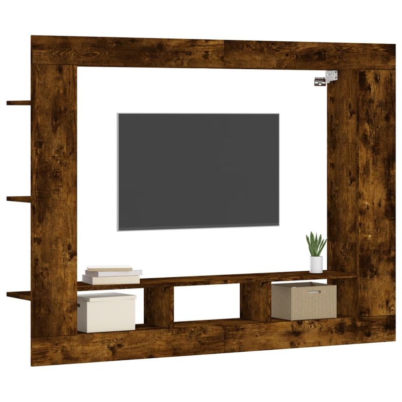 Casa si Gradina - Mobilier - Dulapuri si sifoniere - Dulapuri - Dulap TV, stejar fumuriu, 152x22x113 cm, lemn prelucrat - Infinity.ro