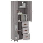 Casa si Gradina - Mobilier - Comode si corpuri - Comode - Dulap inalt, gri sonoma, 69,5x34x180 cm, lemn compozit - Infinity.ro