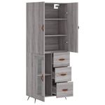 Casa si Gradina - Mobilier - Comode si corpuri - Comode - Dulap inalt, gri sonoma, 69,5x34x180 cm, lemn compozit - Infinity.ro