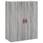 Casa si Gradina - Mobilier - Comode si corpuri - Comode - Dulap inalt, gri sonoma, 69,5x34x180 cm, lemn compozit - Infinity.ro