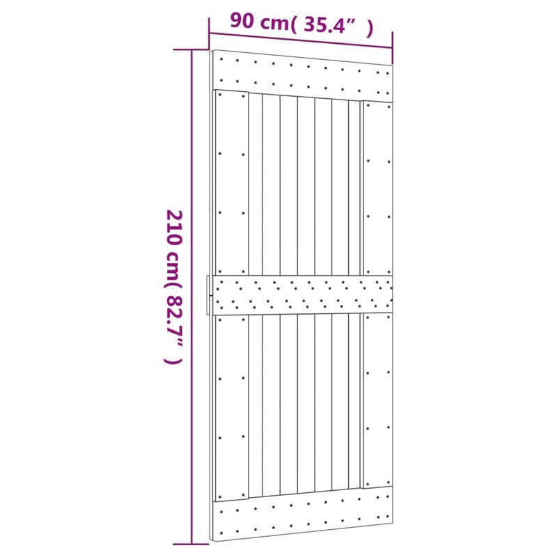 Casa si Gradina - Constructii - Usi interior, exterior si garaj - Usi interior - Usa glisanta cu set feronerie, 90x210 cm, lemn masiv de pin - Infinity.ro