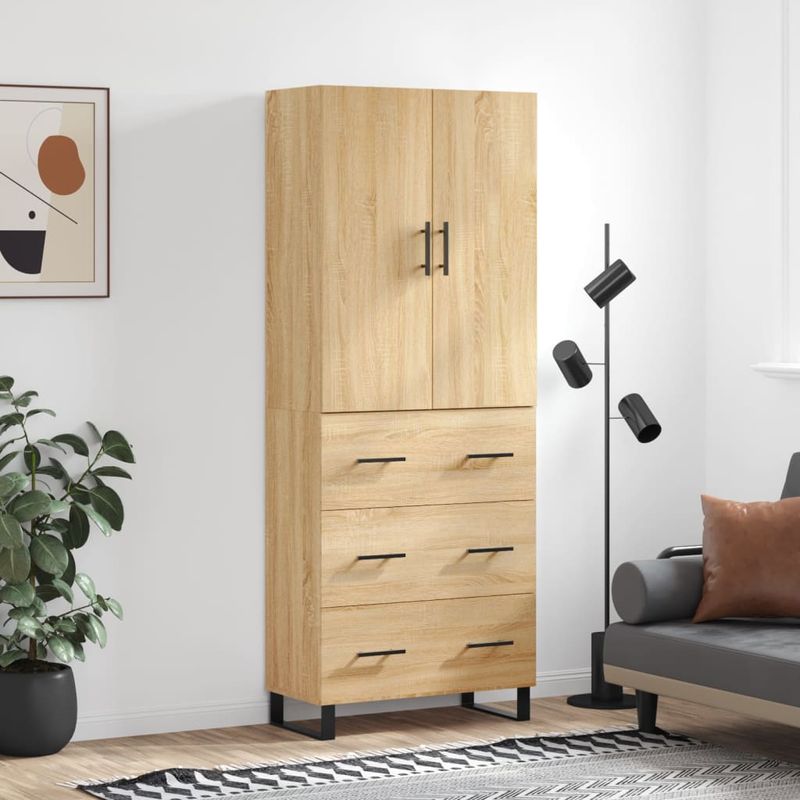 Casa si Gradina - Mobilier - Comode si corpuri - Comode - Dulap inalt, stejar sonoma, 69,5x34x180 cm, lemn compozit - Infinity.ro