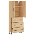 Casa si Gradina - Mobilier - Comode si corpuri - Comode - Dulap inalt, stejar sonoma, 69,5x34x180 cm, lemn compozit - Infinity.ro