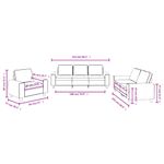 Casa si Gradina - Mobilier - Seturi de mobilier - Seturi living - Set de canapea, 3 piese, rosu vin, material textil - Infinity.ro
