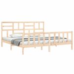 Casa si Gradina - Mobilier - Paturi si accesorii - Paturi - Cadru de pat cu tablie Super King Size, lemn masiv - Infinity.ro