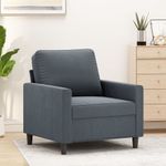 Casa si Gradina - Mobilier - Scaune si fotolii - Fotolii - Fotoliu canapea, gri inchis, 60 cm, catifea - Infinity.ro