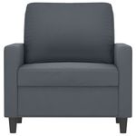 Casa si Gradina - Mobilier - Scaune si fotolii - Fotolii - Fotoliu canapea, gri inchis, 60 cm, catifea - Infinity.ro