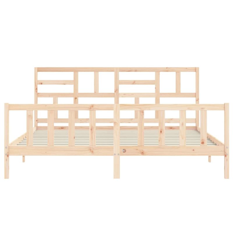 Casa si Gradina - Mobilier - Paturi si accesorii - Paturi - Cadru de pat cu tablie Super King Size, lemn masiv - Infinity.ro