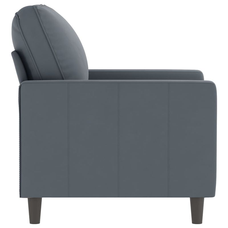 Casa si Gradina - Mobilier - Scaune si fotolii - Fotolii - Fotoliu canapea, gri inchis, 60 cm, catifea - Infinity.ro