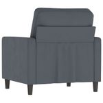 Casa si Gradina - Mobilier - Scaune si fotolii - Fotolii - Fotoliu canapea, gri inchis, 60 cm, catifea - Infinity.ro