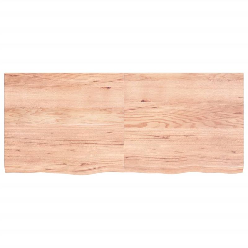 Casa si Gradina - Mobilier - Mobilier baie - Blaturi baie - Blat de baie, maro deschis, 140x60x(2-4) cm, lemn masiv tratat - Infinity.ro