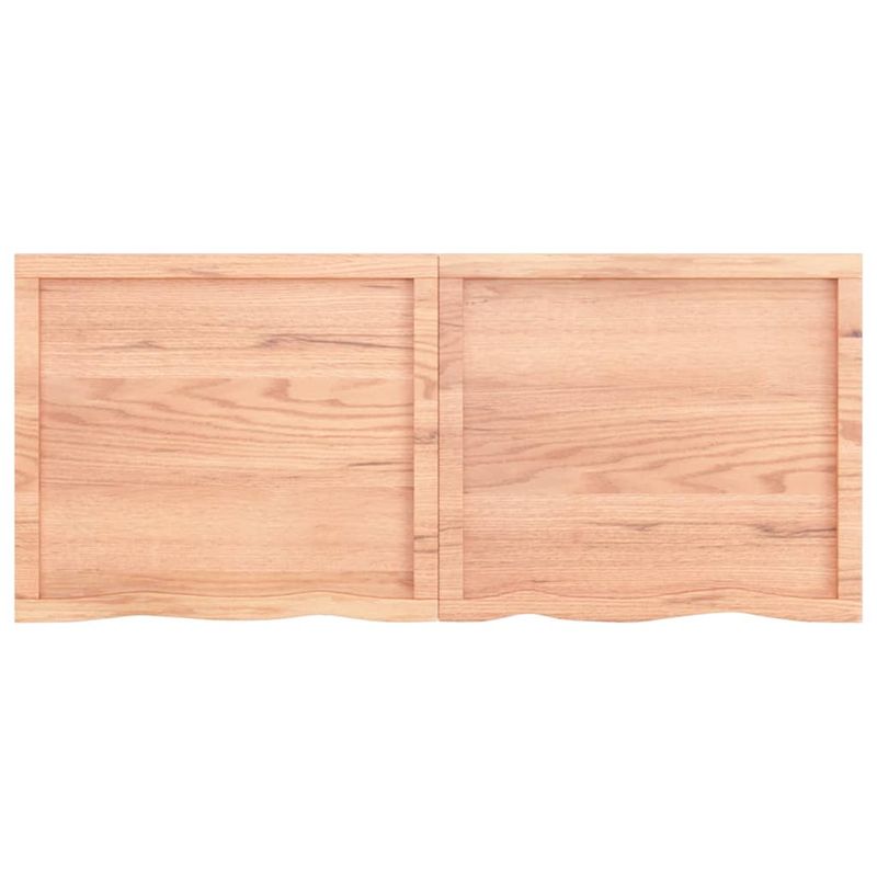 Casa si Gradina - Mobilier - Mobilier baie - Blaturi baie - Blat de baie, maro deschis, 140x60x(2-4) cm, lemn masiv tratat - Infinity.ro
