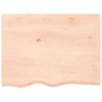 Casa si Gradina - Mobilier - Feronerie si accesorii mobila - Blat de masa, 80x60x(2-4) cm, lemn masiv de stejar netratat - Infinity.ro