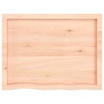 Casa si Gradina - Mobilier - Feronerie si accesorii mobila - Blat de masa, 80x60x(2-4) cm, lemn masiv de stejar netratat - Infinity.ro