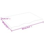 Casa si Gradina - Mobilier - Feronerie si accesorii mobila - Blat de masa, 80x60x(2-4) cm, lemn masiv de stejar netratat - Infinity.ro