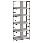 Casa si Gradina - Mobilier - Biblioteci si rafturi - Biblioteci - Raft de carti, gri sonoma, 78,5x33x188,5 cm, lemn prelucrat - Infinity.ro