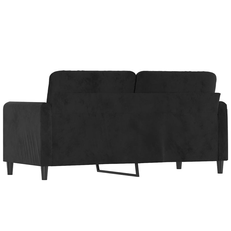 Casa si Gradina - Mobilier - Canapele si coltare - Canapele - Canapea cu 2 locuri, negru, 140 cm, catifea - Infinity.ro