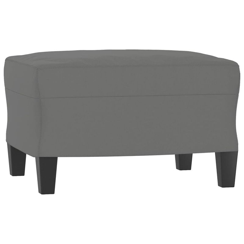 Casa si Gradina - Mobilier - Scaune si fotolii - Fotolii - Fotoliu canapea cu taburet, gri inchis, 60 cm, microfibra - Infinity.ro