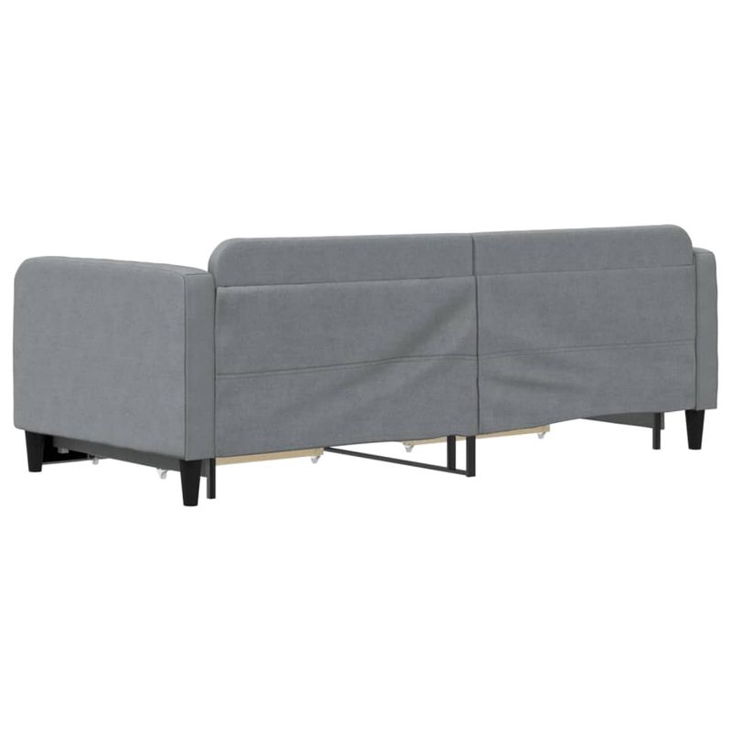 Casa si Gradina - Mobilier - Paturi si accesorii - Paturi - Pat de zi cu extensie si sertare, gri deschis, 90x200 cm textil - Infinity.ro