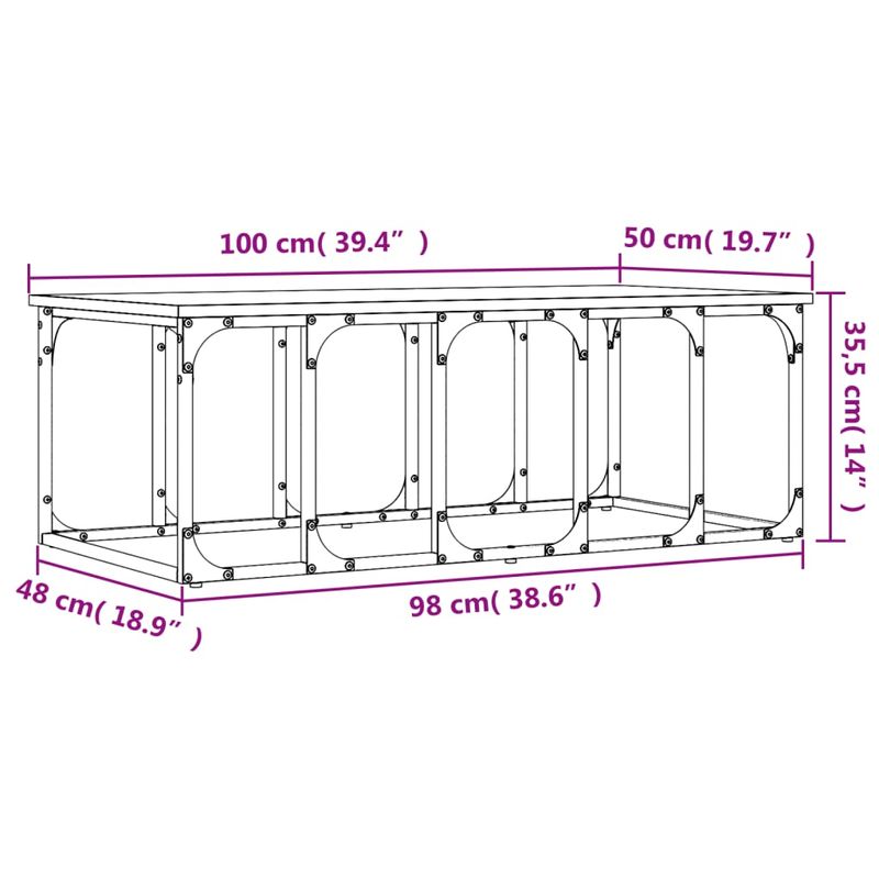 Casa si Gradina - Mobilier - Mese si birouri - Masute de cafea - Masuta de cafea, negru, 100x50x35,5 cm, lemn compozit - Infinity.ro