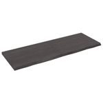 Casa si Gradina - Mobilier - Feronerie si accesorii mobila - Blat de masa maro 140x50x(2-4) cm, lemn masiv stejar tratat, maro închis - Infinity.ro