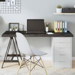 Casa si Gradina - Mobilier - Feronerie si accesorii mobila - Blat de masa maro 140x50x(2-4) cm, lemn masiv stejar tratat, maro închis - Infinity.ro
