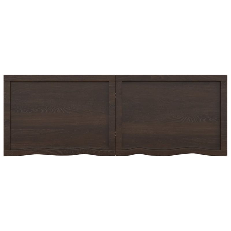 Casa si Gradina - Mobilier - Feronerie si accesorii mobila - Blat de masa maro 140x50x(2-4) cm, lemn masiv stejar tratat, maro închis - Infinity.ro