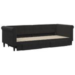 Casa si Gradina - Mobilier - Paturi si accesorii - Paturi - Pat de zi cu extensie si sertare, negru, 80x200 cm, catifea - Infinity.ro