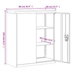 Casa si Gradina - Constructii - Depozitare, transport si protectie - Rafturi, fisete si vestiare - Fiset, alb, 90x40x105 cm, otel - Infinity.ro
