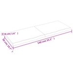 Casa si Gradina - Mobilier - Feronerie si accesorii mobila - Blat de masa maro 140x50x(2-4) cm, lemn masiv stejar tratat, maro închis - Infinity.ro