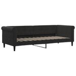 Casa si Gradina - Mobilier - Paturi si accesorii - Paturi - Pat de zi cu extensie si sertare, negru, 80x200 cm, catifea - Infinity.ro