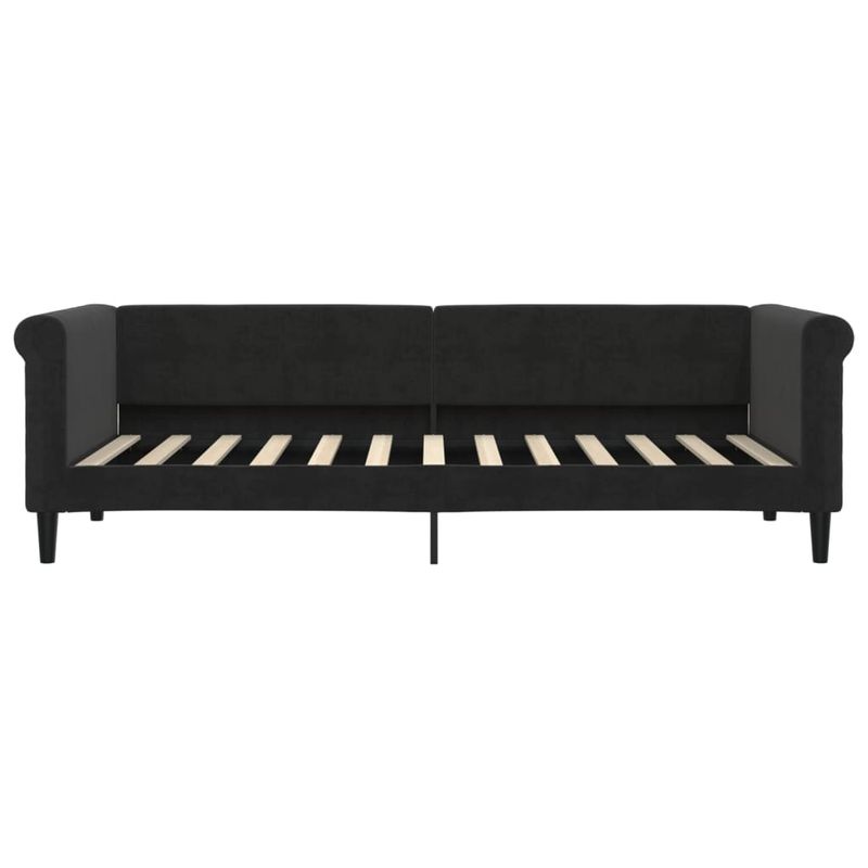 Casa si Gradina - Mobilier - Paturi si accesorii - Paturi - Pat de zi cu extensie si sertare, negru, 80x200 cm, catifea - Infinity.ro