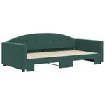 Casa si Gradina - Mobilier - Paturi si accesorii - Paturi - Pat de zi cu extensie, verde inchis, 100x200 cm, catifea - Infinity.ro