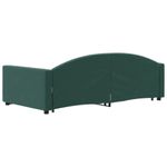 Casa si Gradina - Mobilier - Paturi si accesorii - Paturi - Pat de zi cu extensie, verde inchis, 100x200 cm, catifea - Infinity.ro