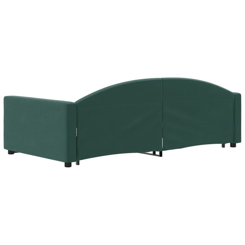 Casa si Gradina - Mobilier - Paturi si accesorii - Paturi - Pat de zi cu extensie, verde inchis, 100x200 cm, catifea - Infinity.ro