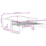 Casa si Gradina - Mobilier - Paturi si accesorii - Paturi - Pat de zi cu extensie, verde inchis, 100x200 cm, catifea - Infinity.ro