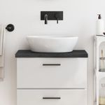 Casa si Gradina - Mobilier - Mobilier baie - Blaturi baie - Blat de baie, maro inchis, 60x30x(2-4) cm, lemn masiv tratat - Infinity.ro