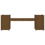 Casa si Gradina - Gradina si terasa - Mobilier exterior - Bancute de gradina - Bancheta cu jardiniere, maro miere, 180x36x63cm, lemn masiv pin - Infinity.ro
