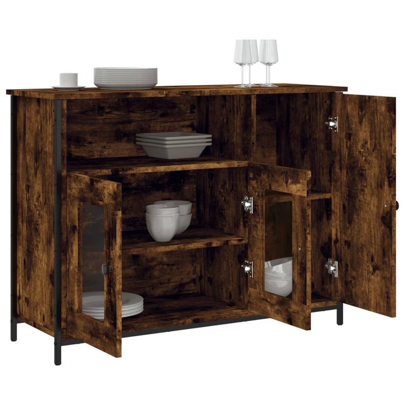 Casa si Gradina - Mobilier - Comode si corpuri - Comode - Servanta, stejar fumuriu, 100x35x75 cm, lemn prelucrat - Infinity.ro